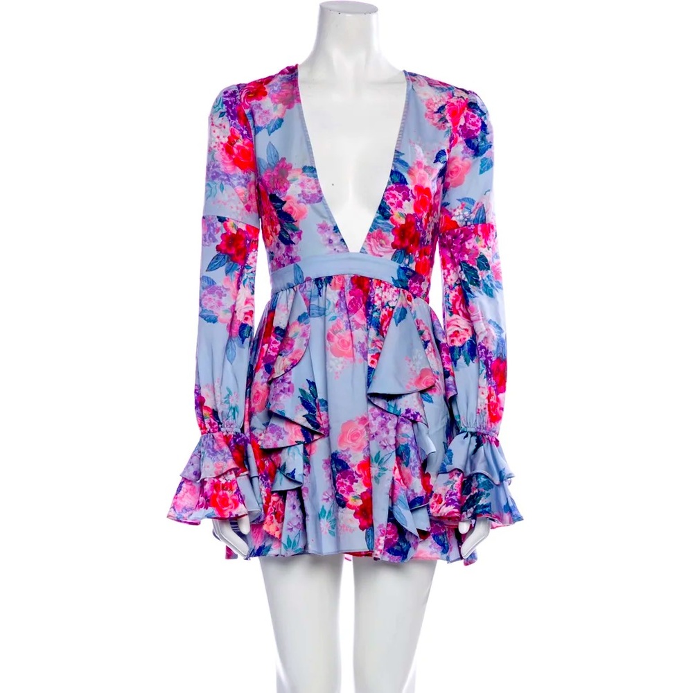 Michael Costello x revolve Floral Print Mini Dress